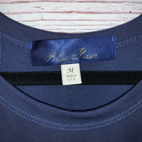 Francescas Blue Rain Halter Midi Dress Navy Size M - Picture 3 of 8